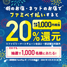街のお店・ネットのお店ご利用で20%還元