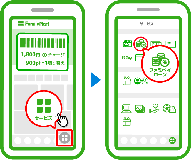 ファミペイローンを利用するには？