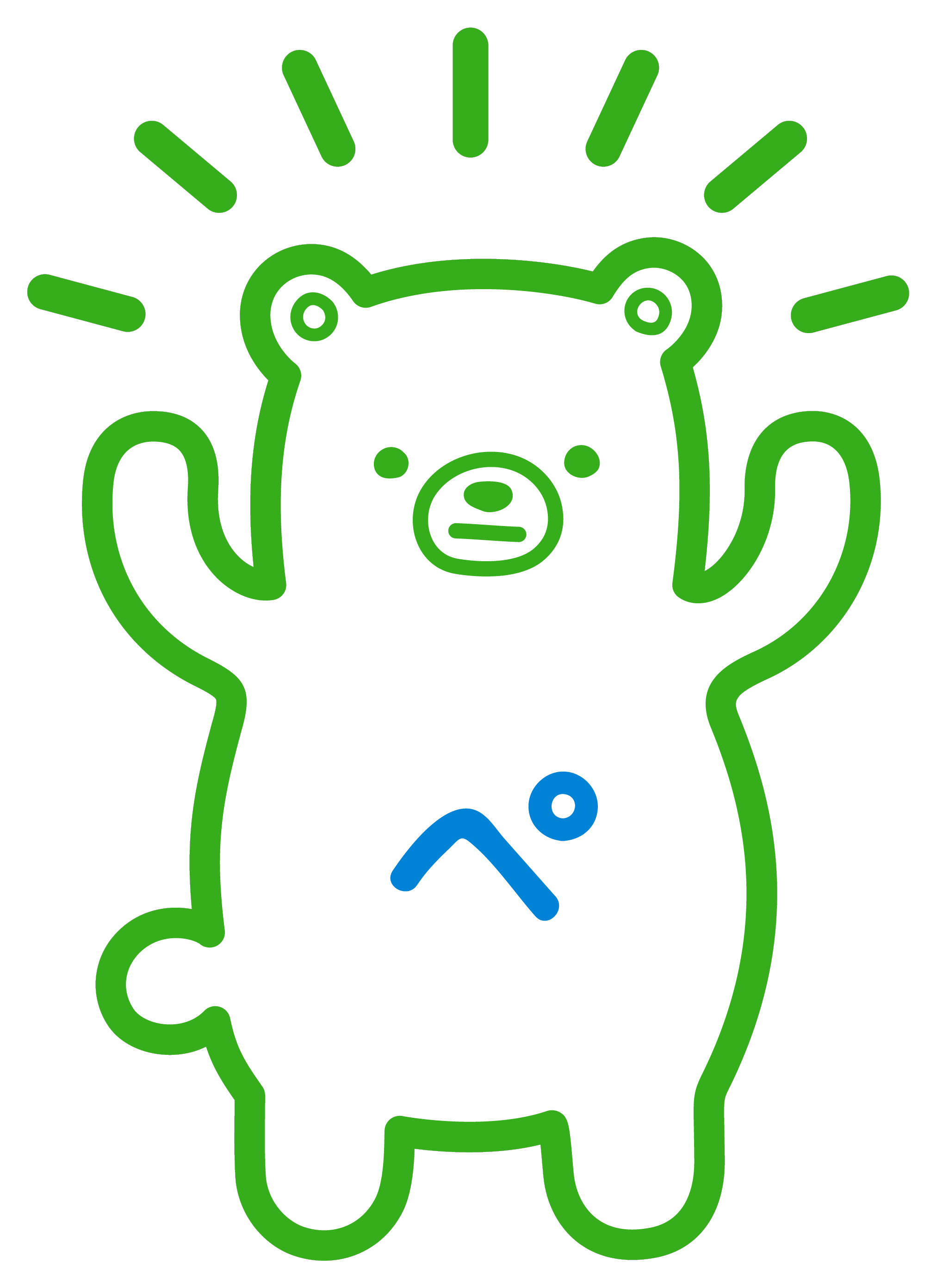 みんなでワイワイ！手ぶらで公園へお出かけするキャラクターのイラスト