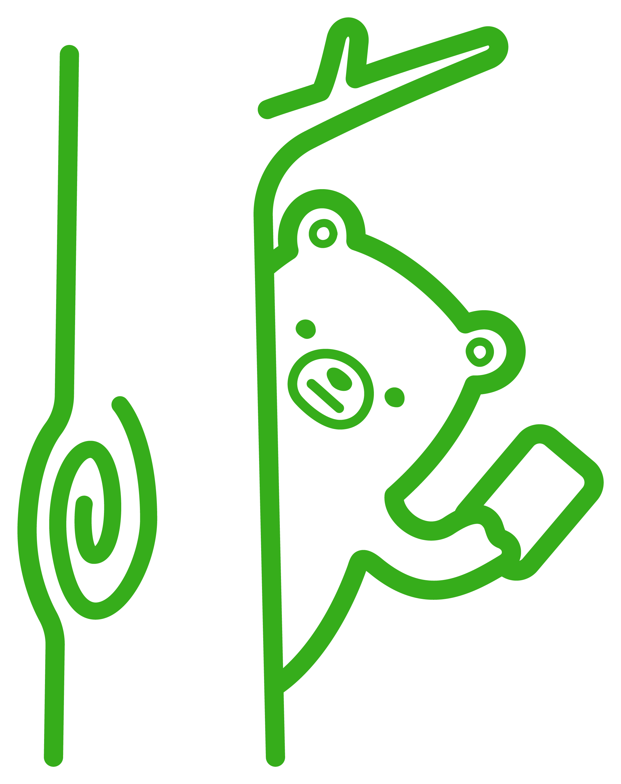 夜桜見物のお供に楽しむキャラクターのイラスト